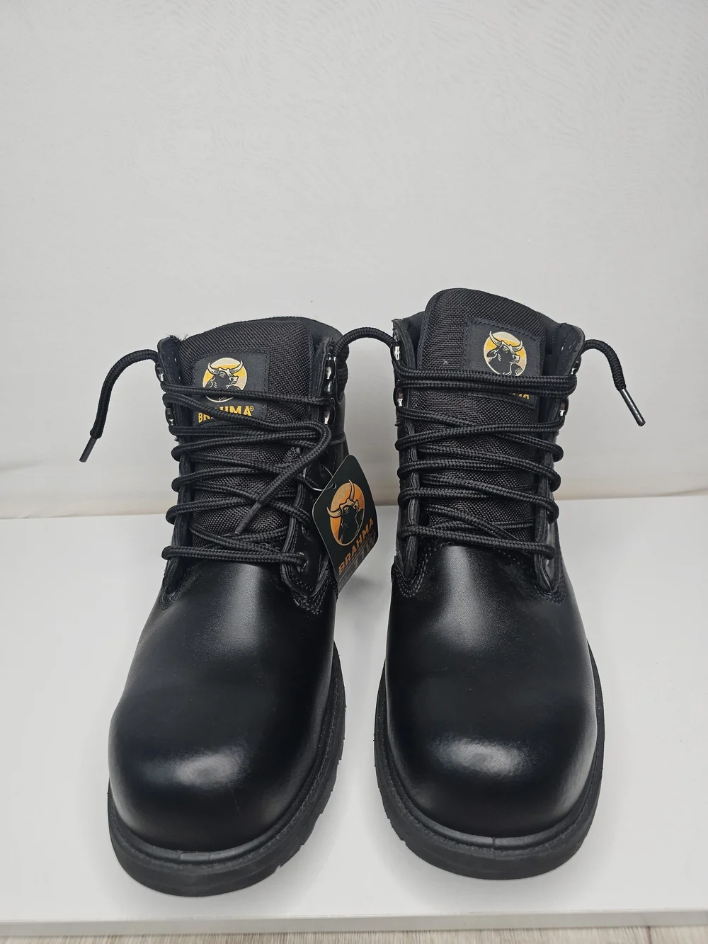 NWT Brahma Gus Steel Toe Black Leather Work Boots Men’s 11W